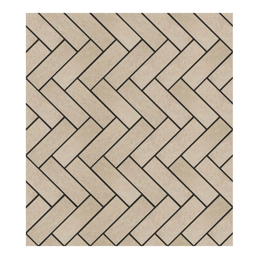 RAGNO  SERIE Terrakotta Mosaik Fischgrätenmuster sandfarben 33,2 x 33,2 cm Code R05Z
