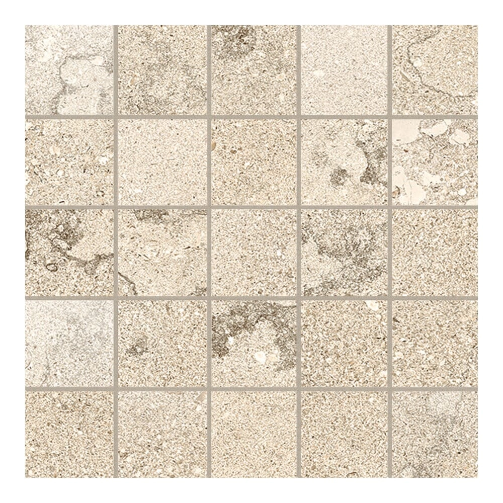 PIEMME Gres effetto PIETRA FRENCH BG. MOSAICO MIX L/N 30X30cm RETTIFICATO codice 05587