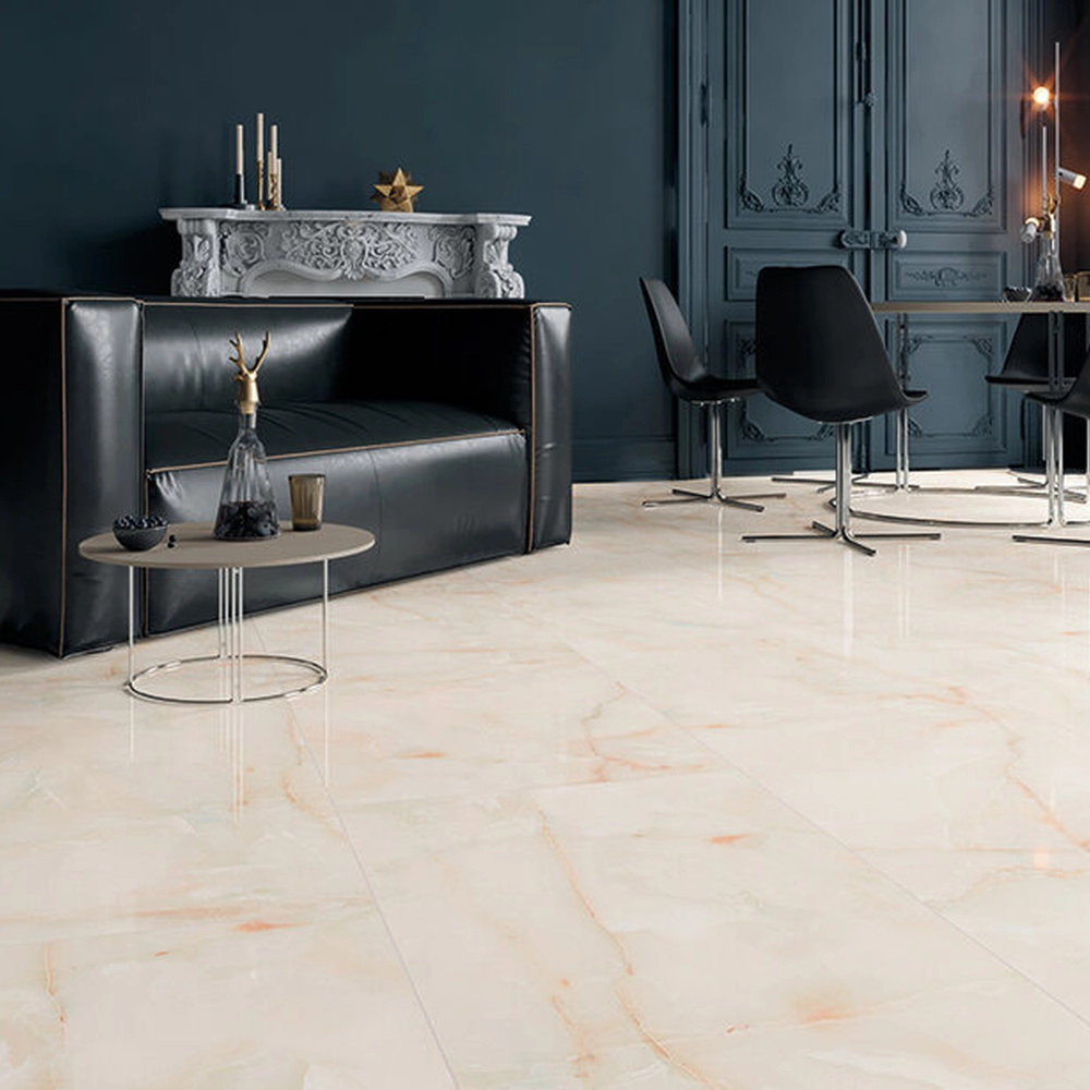 Gres effetto marmo Vanity Onyx Gold Lucido 60x120cm rettificato Sp.7mm