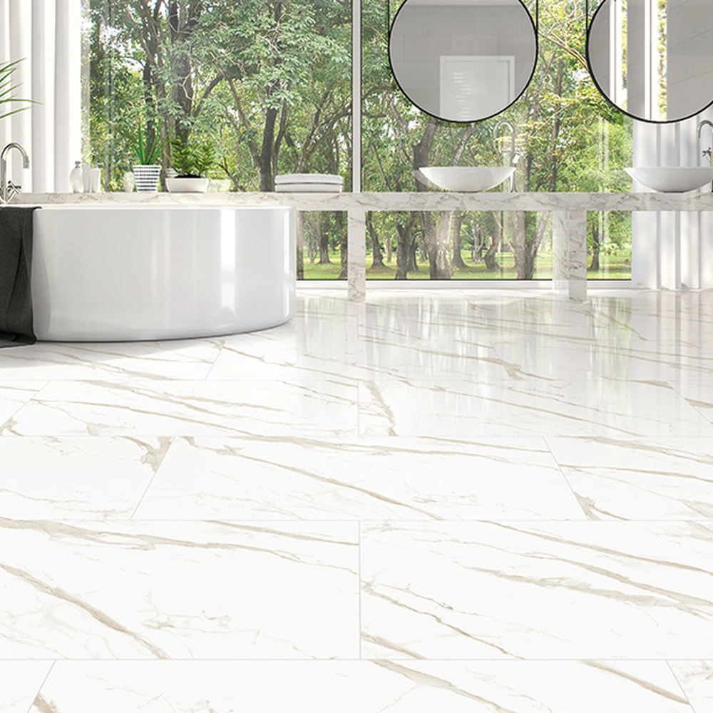 Gres effetto Marmo Vanity Gold Lucido 60x120cm rettificato Sp.7mm