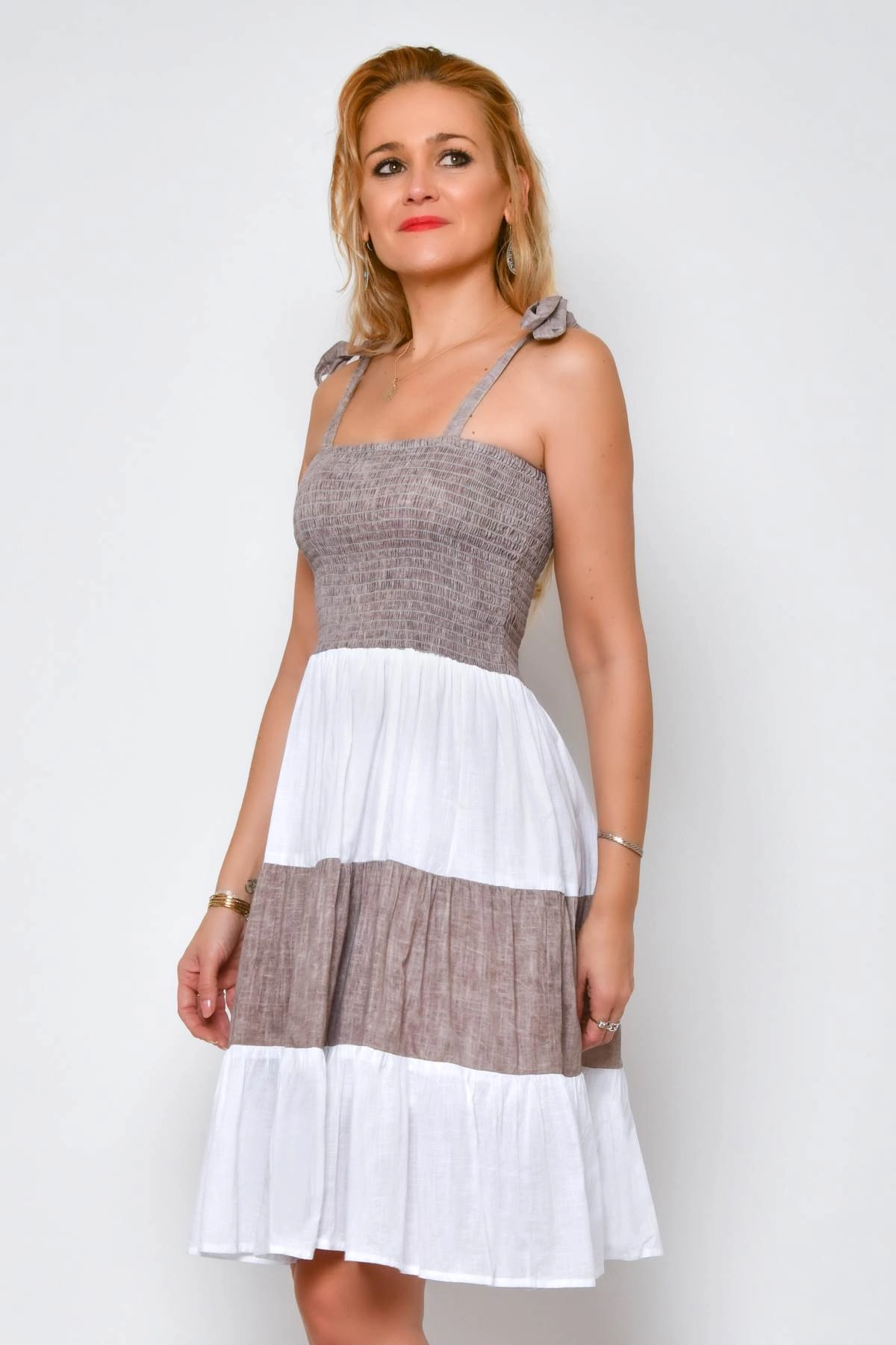 Cotton Ruffle Summer Dress