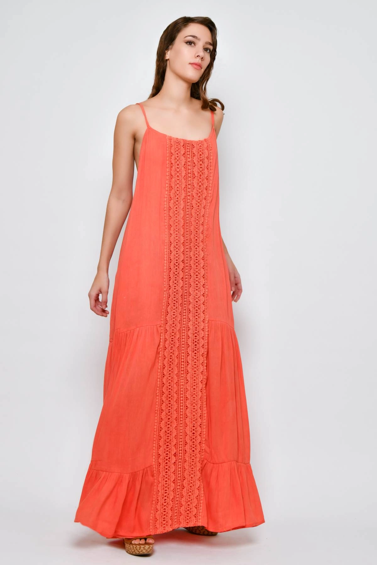 Robe longue Ibiza orange