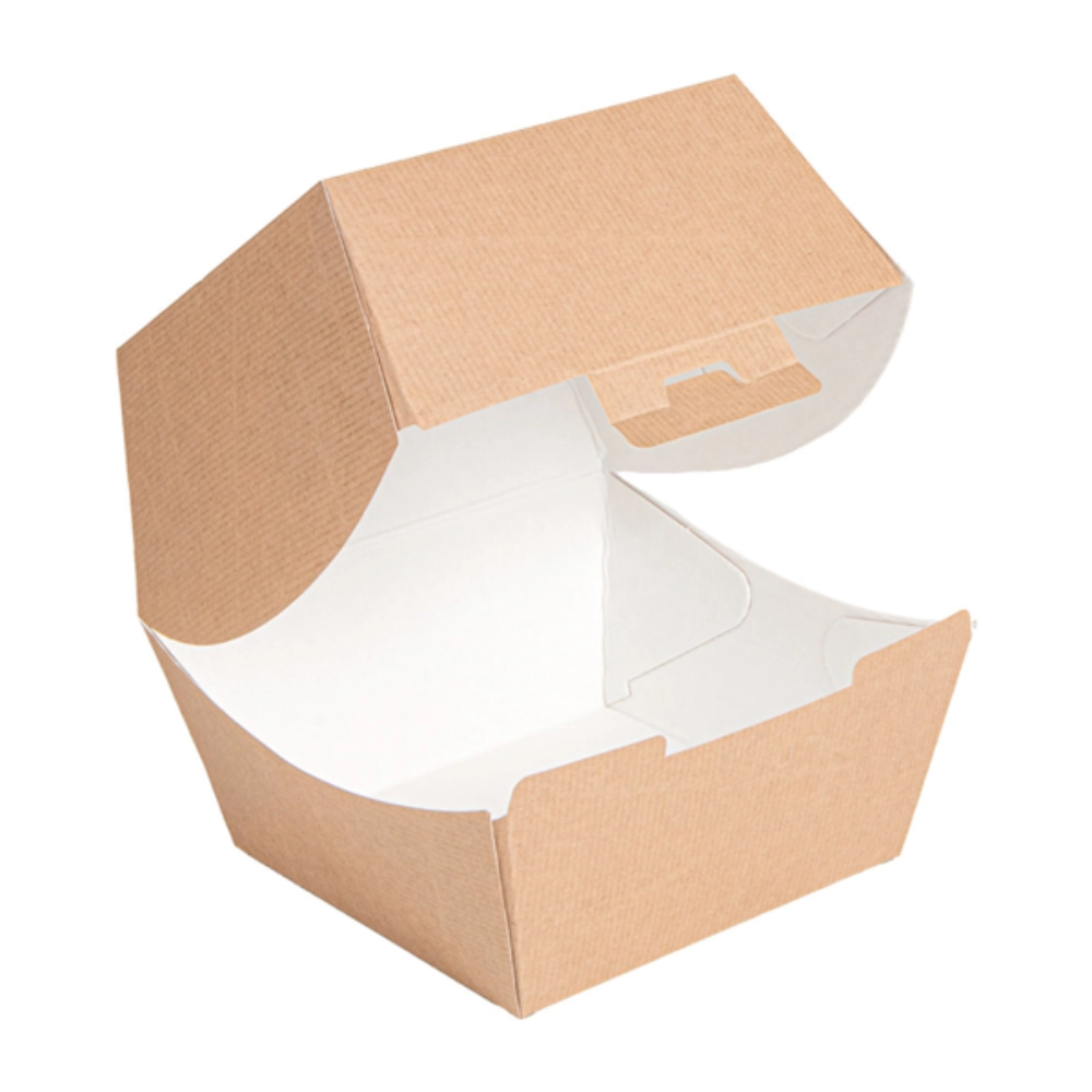 Contenitore per panini grande in cartoncino bio 14,4x13,6x11,5 cm avana - Main view