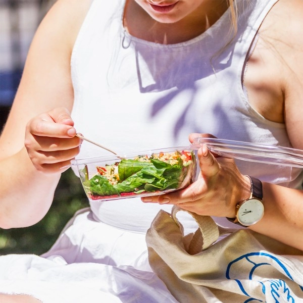 Vaschetta asporto trasparente PLA 1000ml - PREMIUM 160x185x65 mm - View1