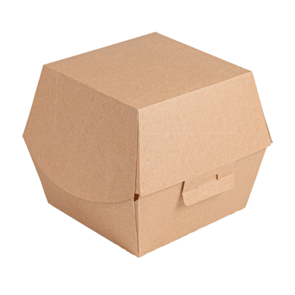 Contenitore per panini grande in cartoncino bio 14,4x13,6x11,5 cm avana - PROMO - View1