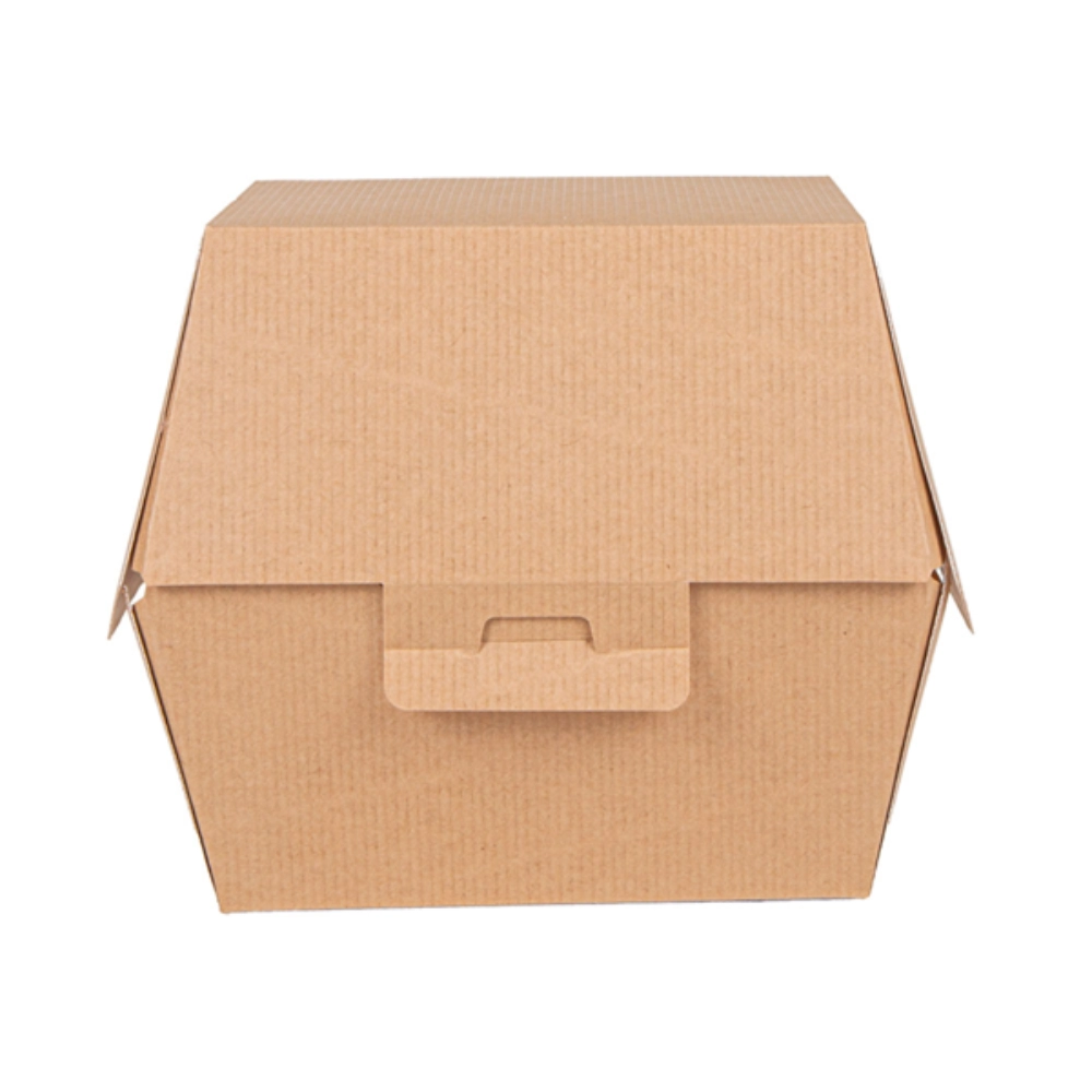 Contenitore per panini grande in cartoncino bio 14,4x13,6x11,5 cm avana - PROMO - View2