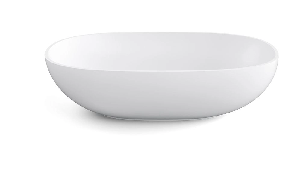 VASCA OVALE 600x385 CERAMICA B.CO MATT  - 536983.26 - LINEABETA