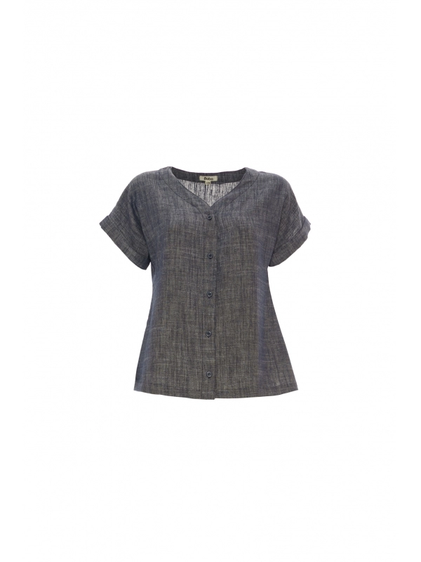 Camicia Denim cotone e lino