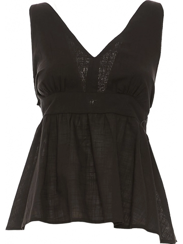 Top Nero Cotone