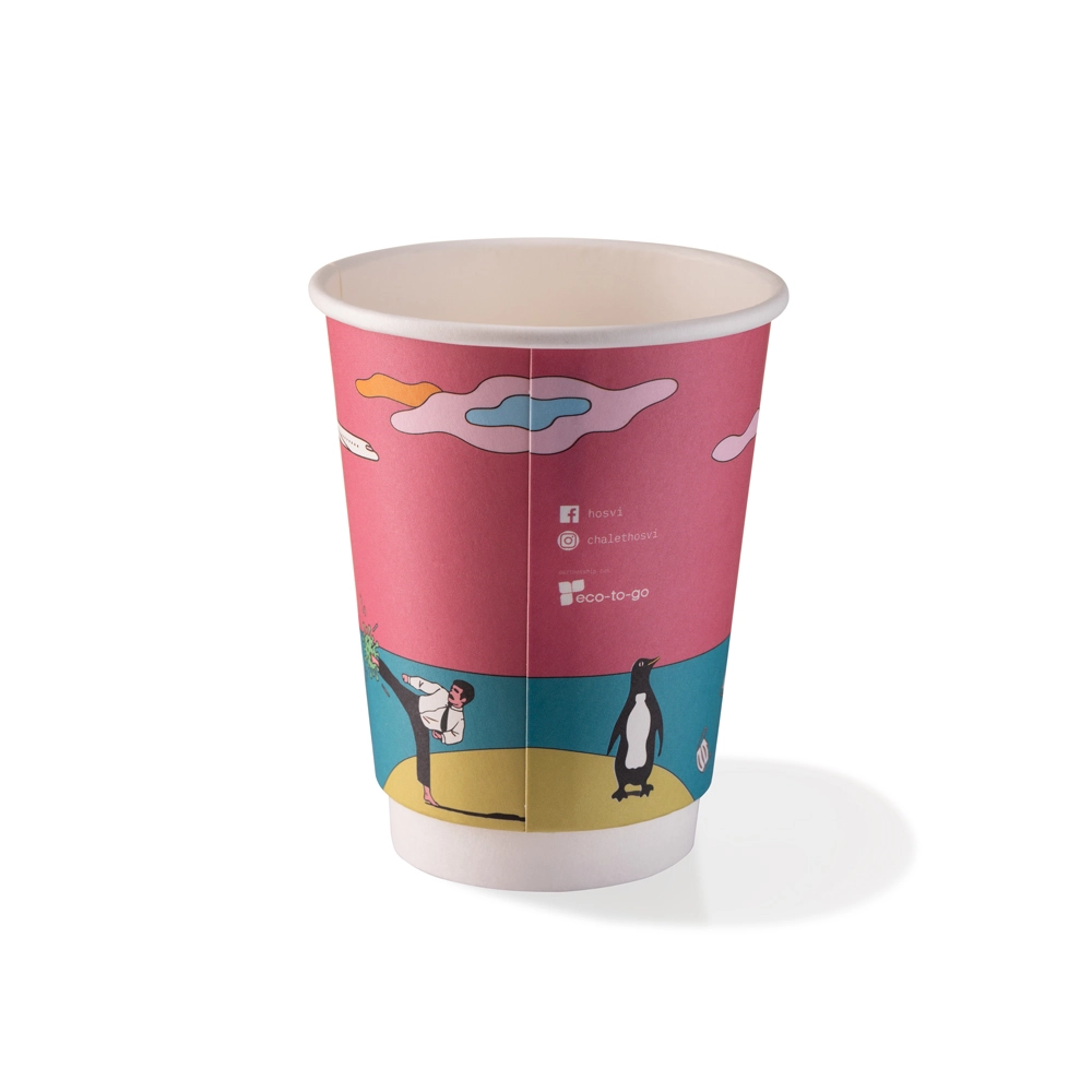 Bicchieri personalizzati biodegradabili cartoncino doppio strato 500ml - D90 - View3