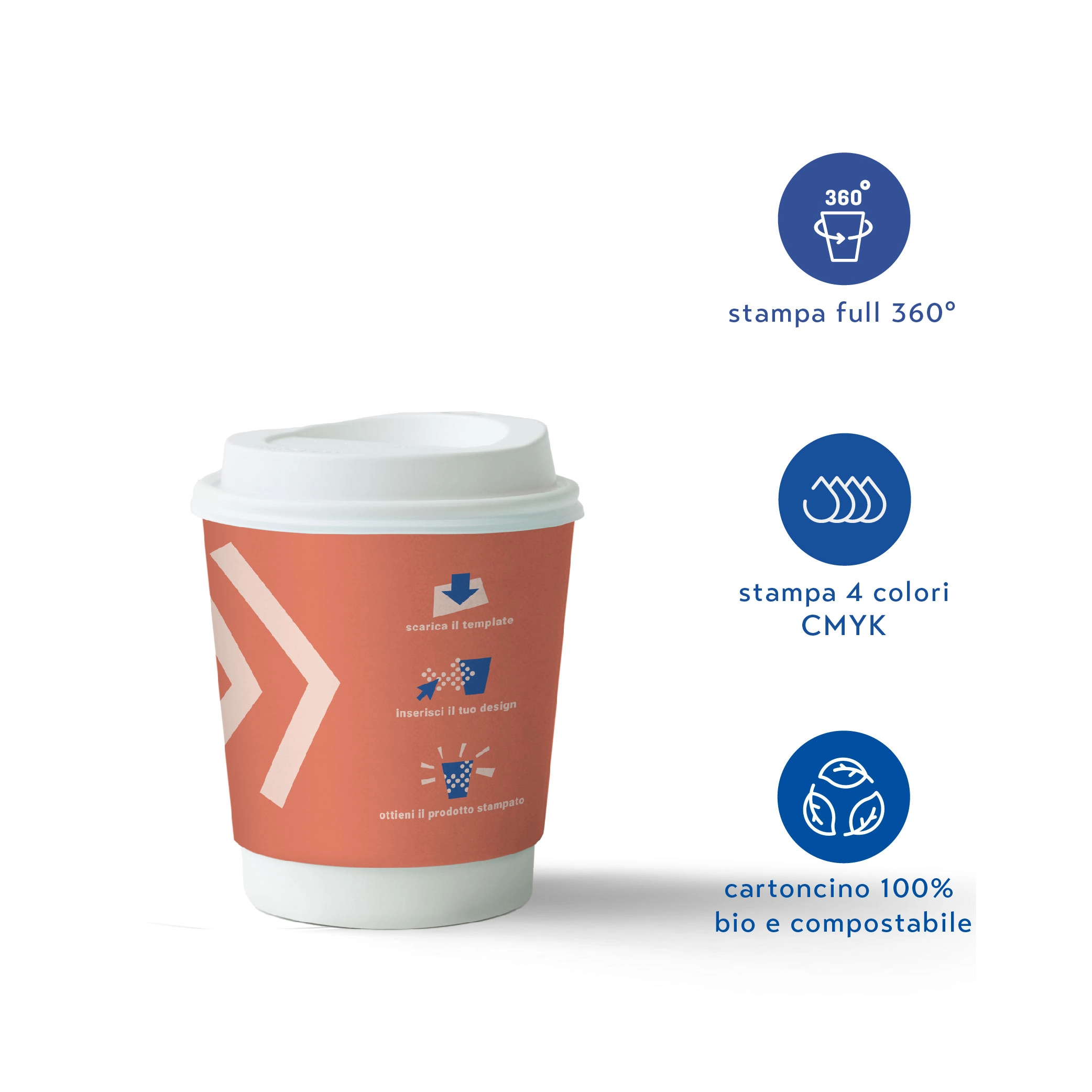 Bicchieri personalizzati biodegradabili cartoncino doppio strato 500ml - D90 - View4
