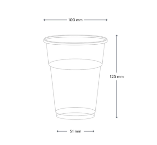 Bicchieri biodegradabili trasparenti personalizzati 400ml/500ml - D100/D51 - Main view