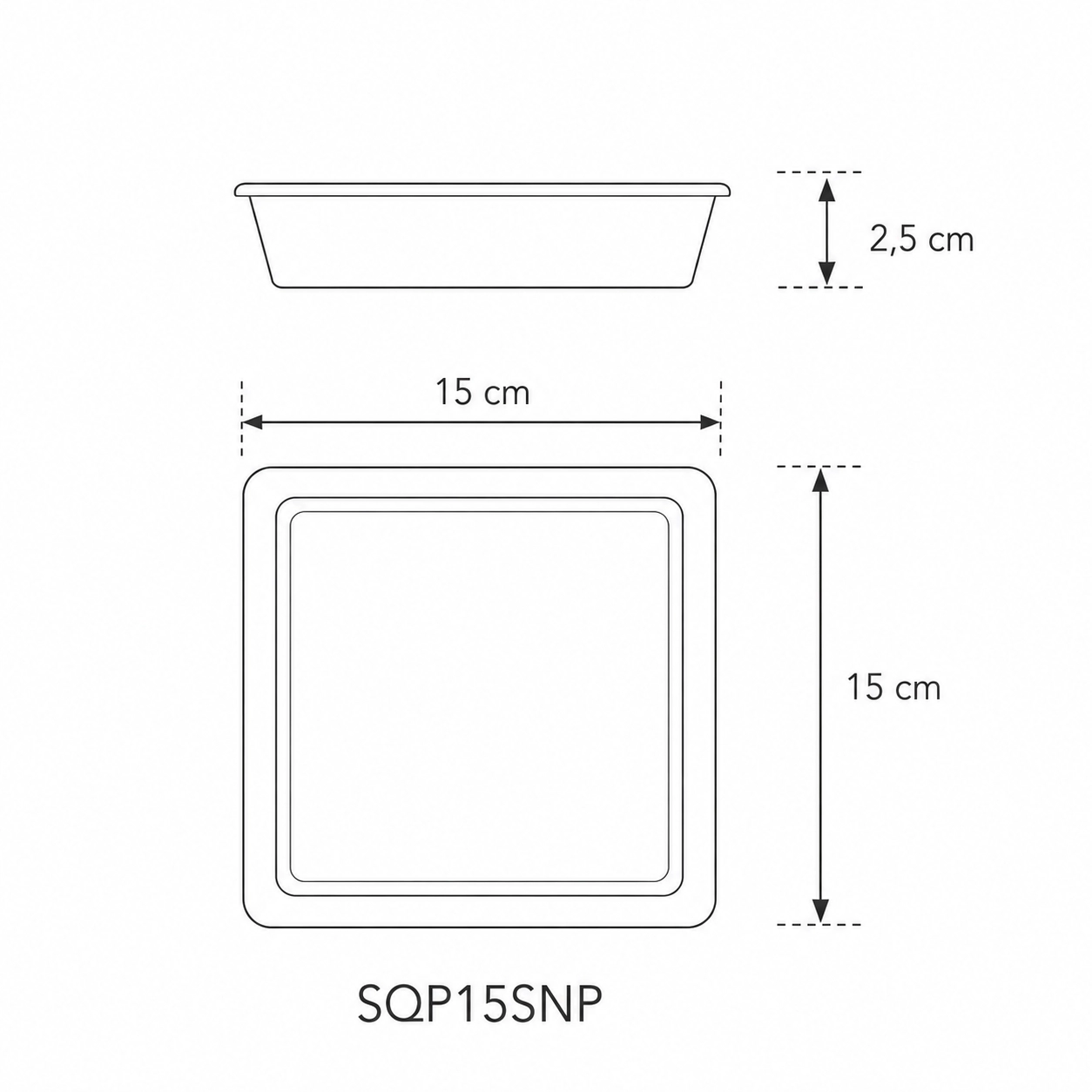 Piatti quadrati design SQUARE 15x15 cm - NO PFAS  - View2