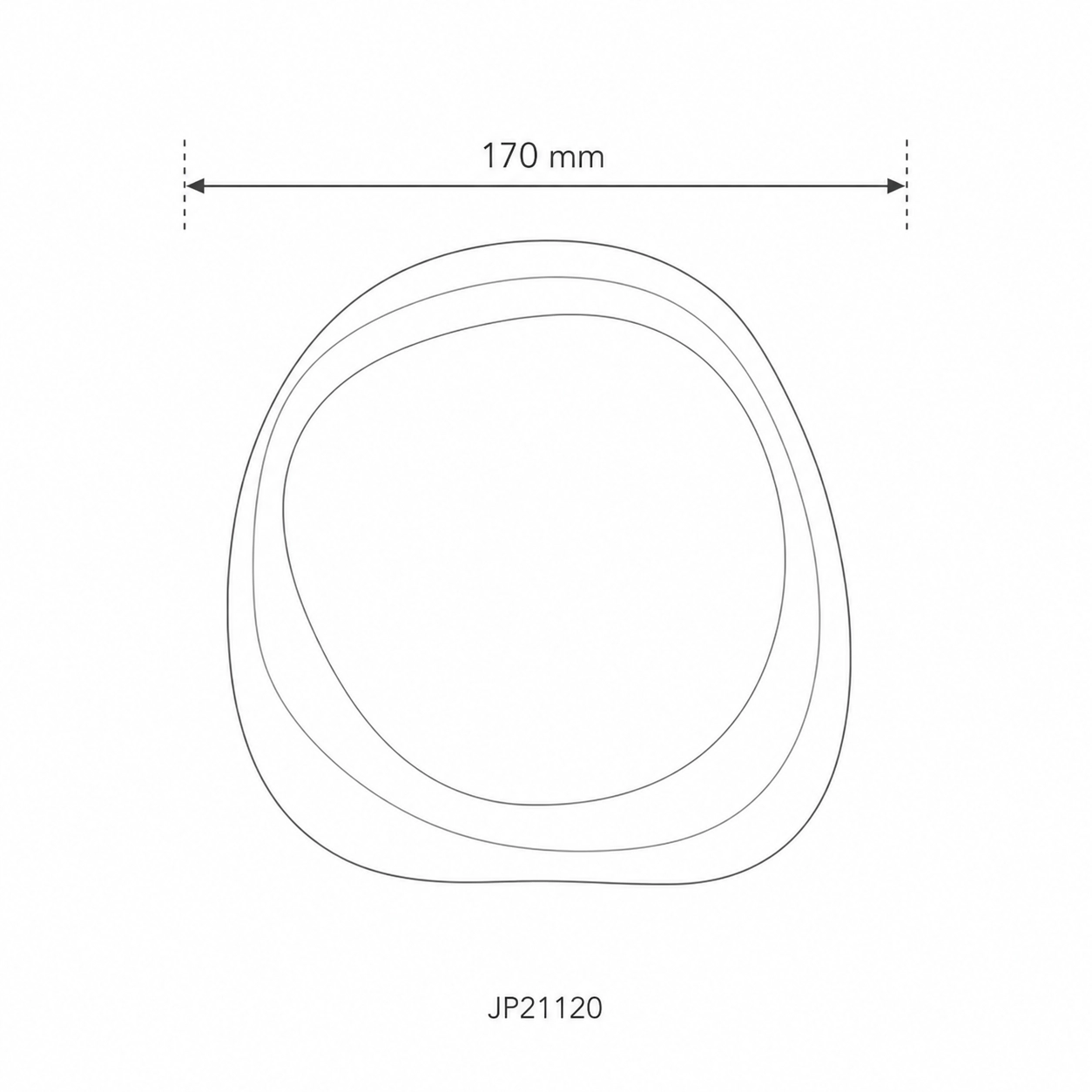 Piatti piani Design 17cm - Linea Stone - NO PFAS - View1