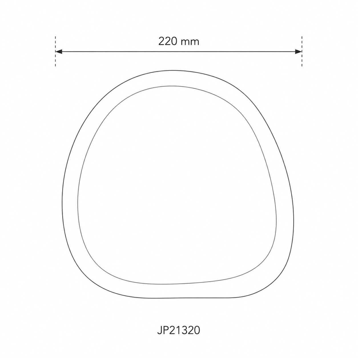 Piatti piani Design 22 cm – Linea Stone - NO PFAS - View1