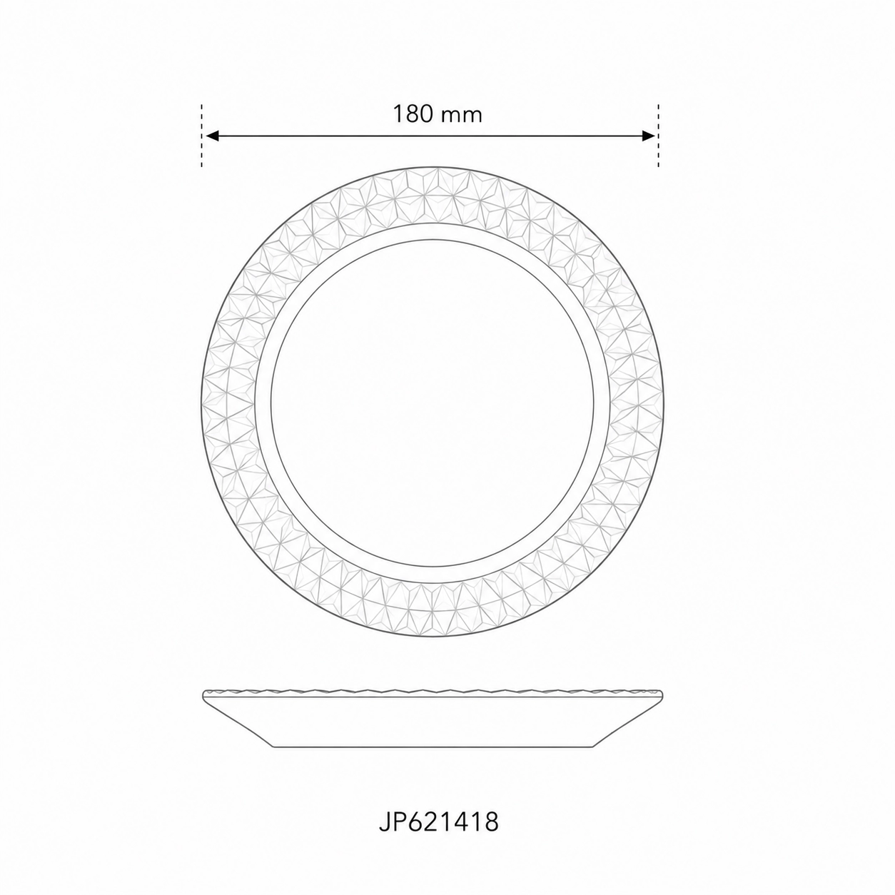 Piatti piani Design 18 cm  - Linea Decor - NO PFAS - View1