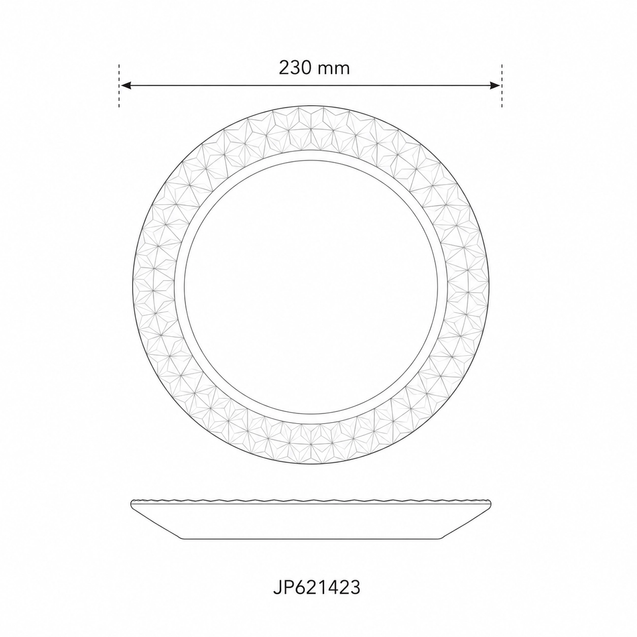 Piatti piani Design 23 cm – Linea Decor - NO PFAS  - View1