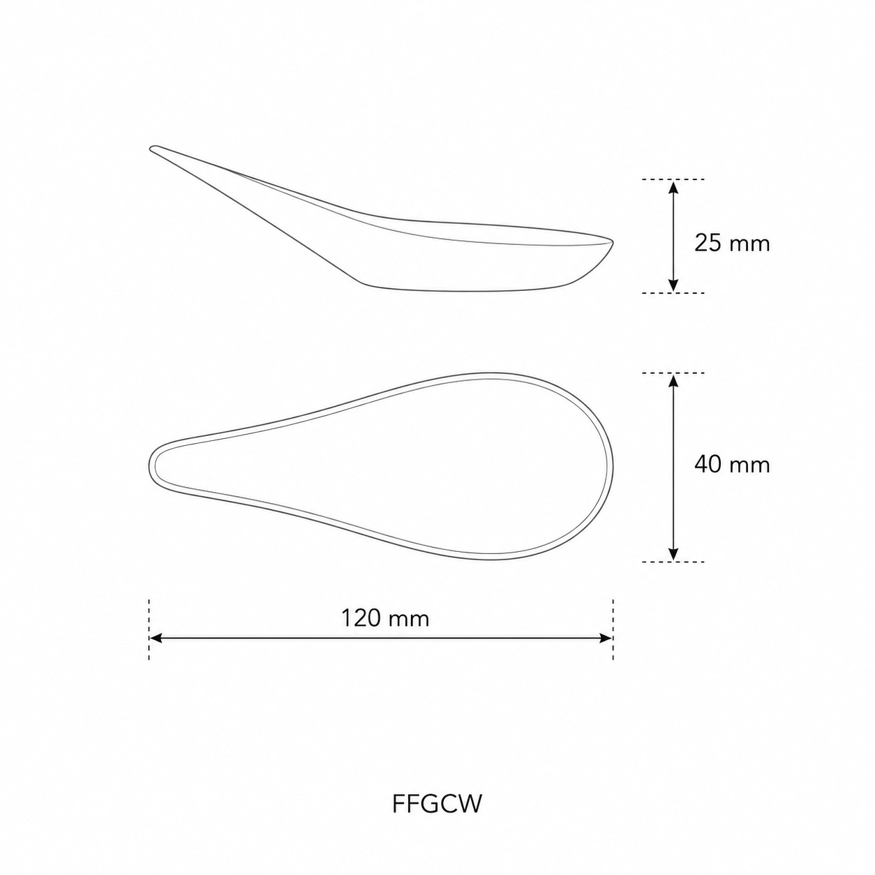 Finger Food 'Goccia' (10,1x5x2,9 cm) canna da zucchero naturale - View3