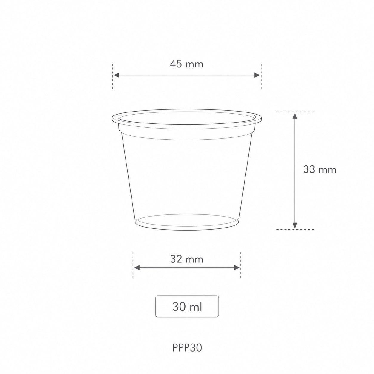 Bicchierino salse e condimenti 30ml biodegradabile - View3