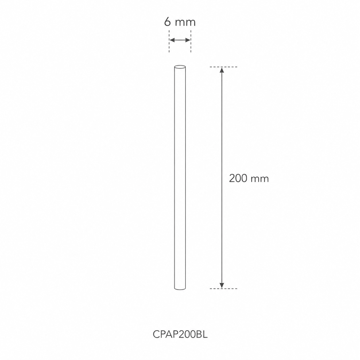 Cannucce in carta 6x200mm - Nere - View4