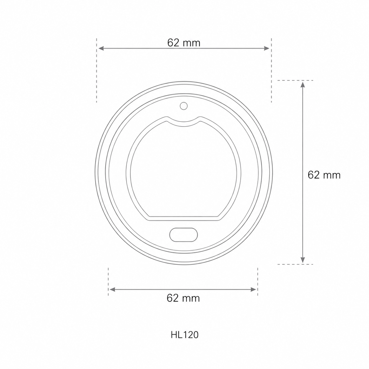 Coperchi biodegradabili per bicchieri espresso 120ml -D62 - View1