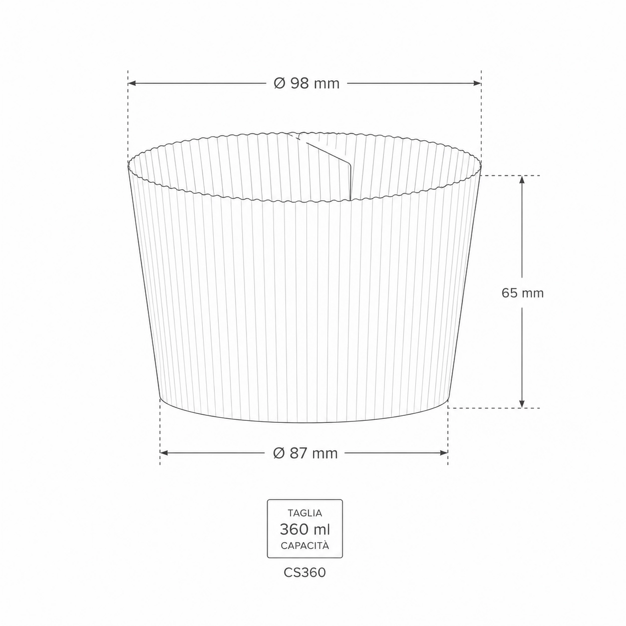 Fascette salvamani per bicchieri cartoncino 360/500ml  - View3
