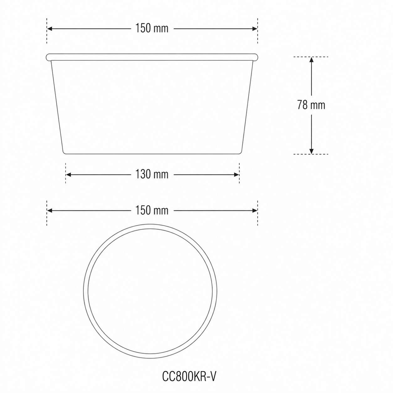 Ciotole Kraft in cartoncino bio avana - 800ml (raso 900ml) - D150 - View2