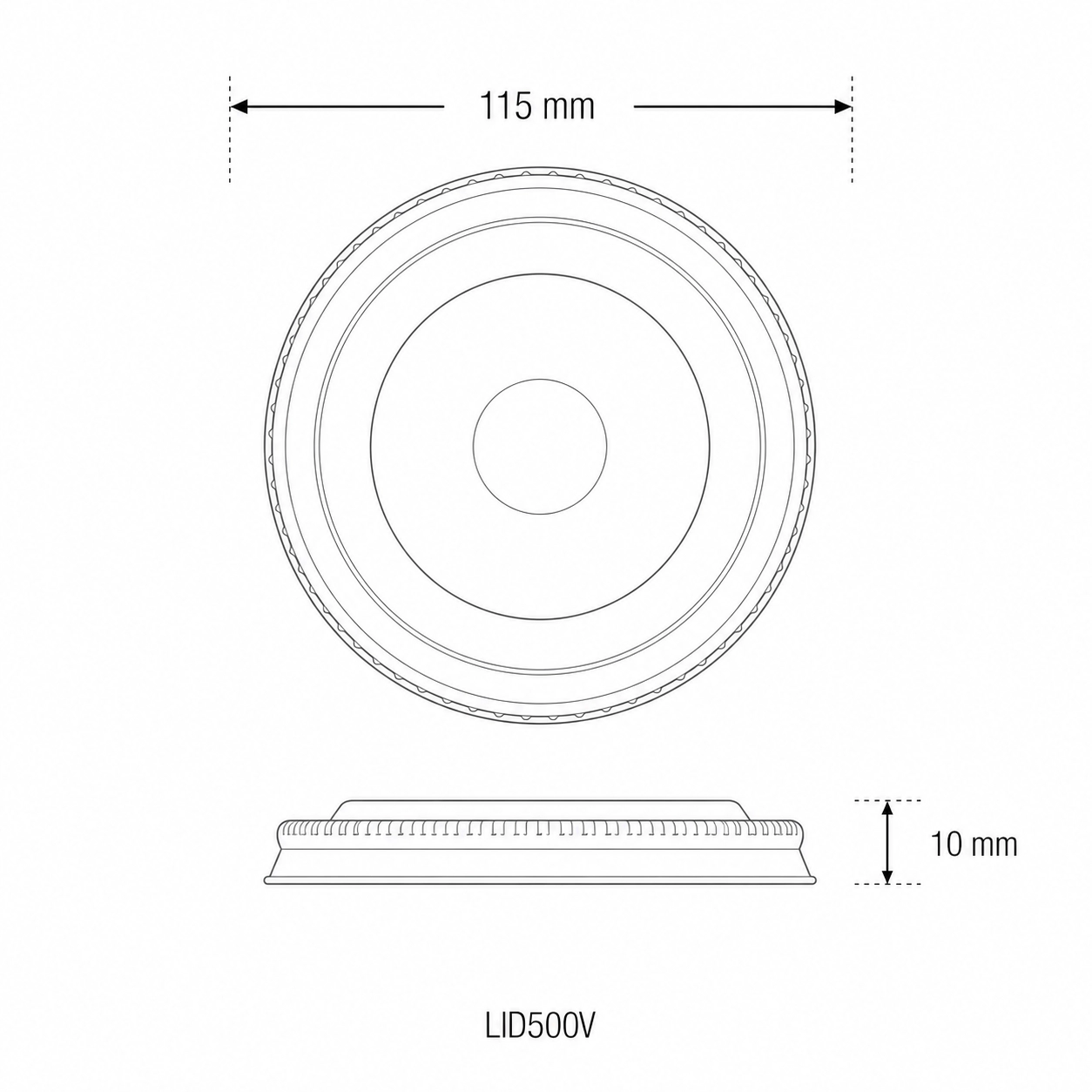 Coperchi trasparenti in PLA per ciotole in cartoncino 350-500ml - D115 - View2