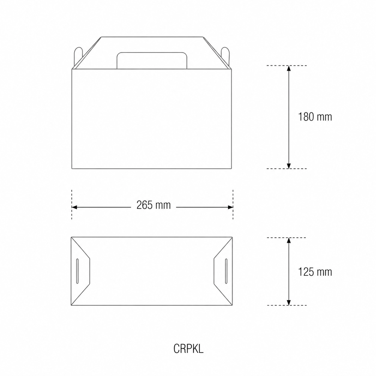 Carry Pack L in cartoncino bio  - 26,5x12,5x18cm Avana - View2