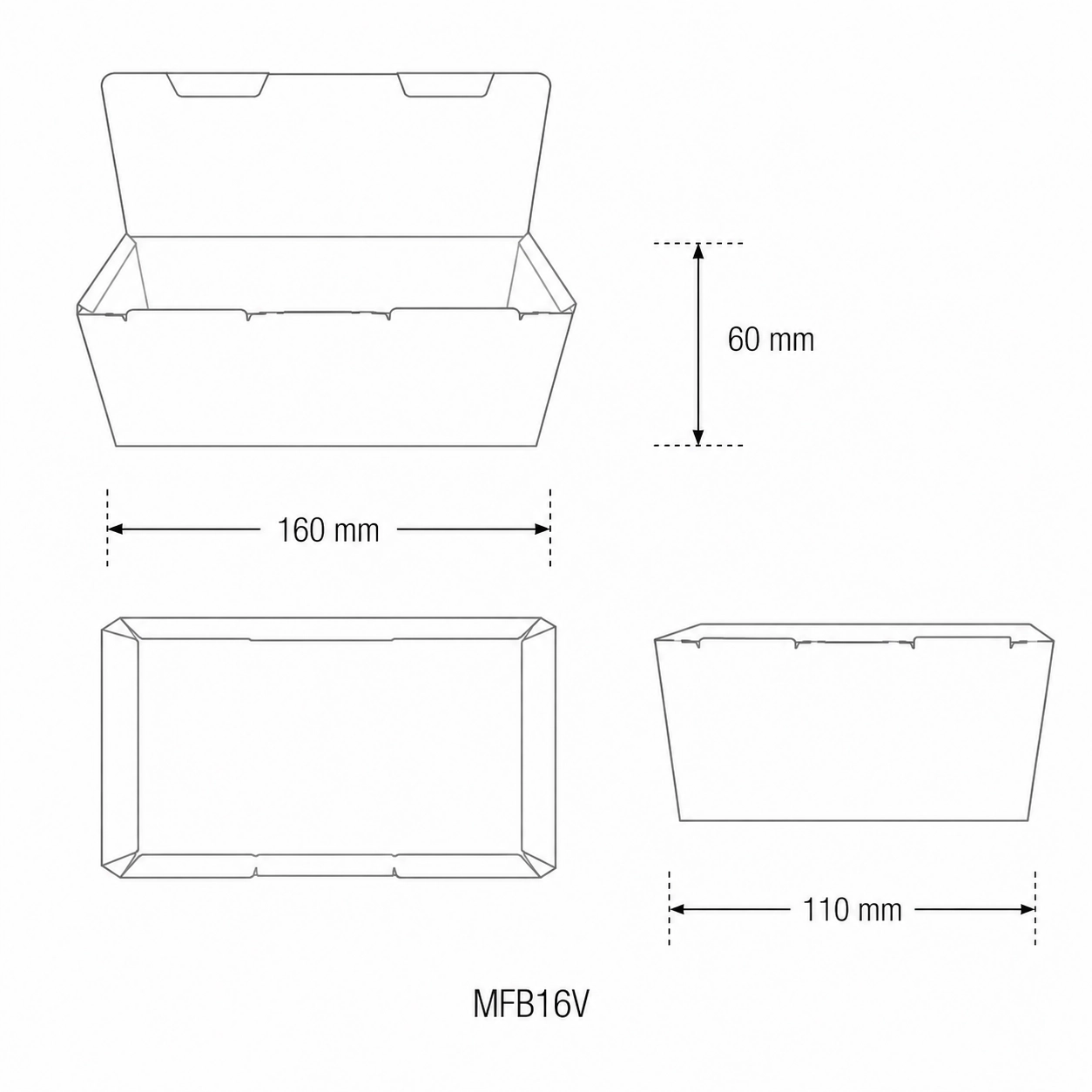 Box in cartoncino BIO 16x11x6h cm micro-ondulato - View4