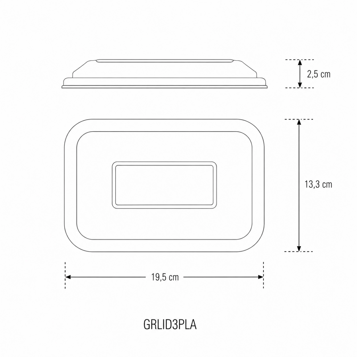 Coperchi Gourmet Range 3 - trasparente PLA - FINE SERIE - View2