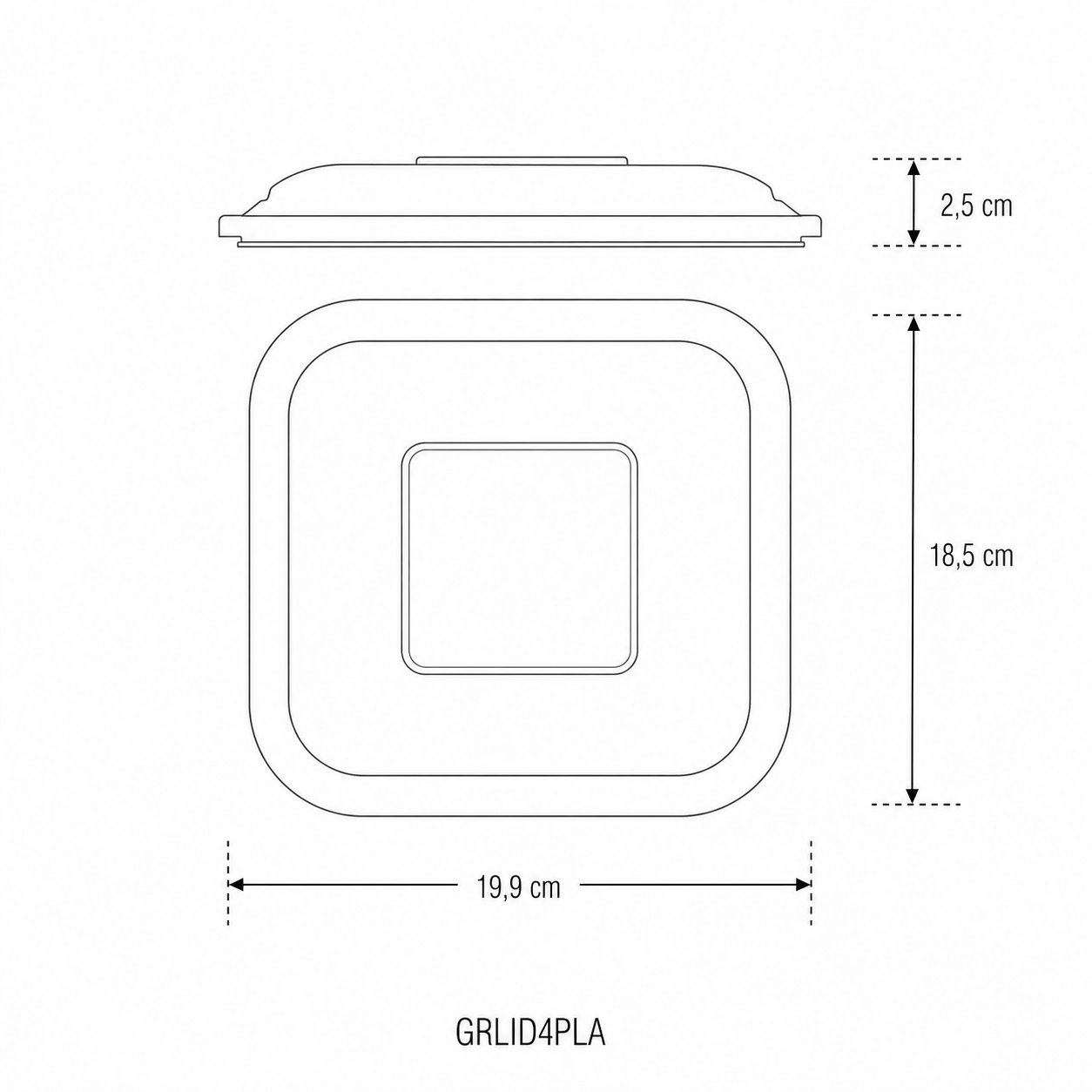 Coperchi Gourmet Range 4 - PLA trasparente - FINE SERIE - View2