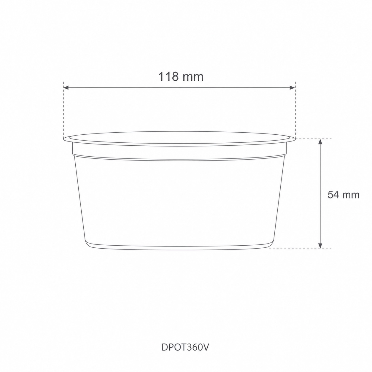 Ciotole trasparenti 360ml PLA asporto cibi freddi - View2