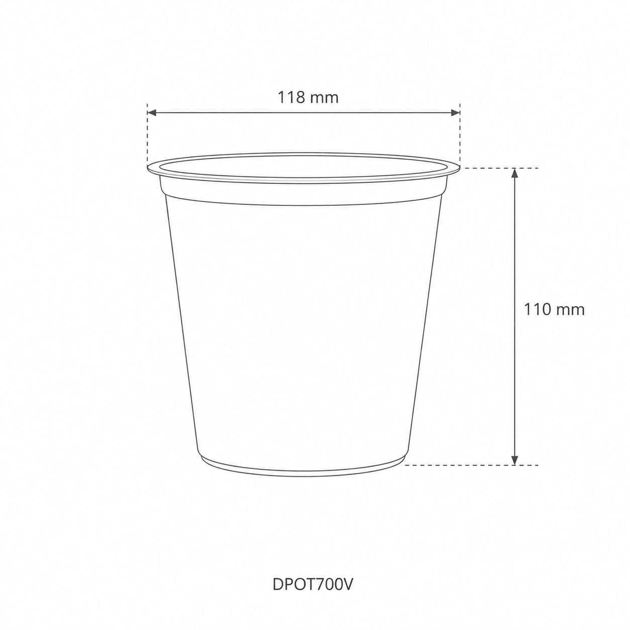 Ciotole trasparenti 700ml PLA asporto cibi freddi - View2