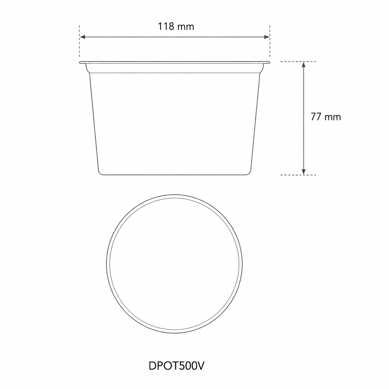 Ciotole trasparenti 500ml PLA asporto cibi freddi - View2
