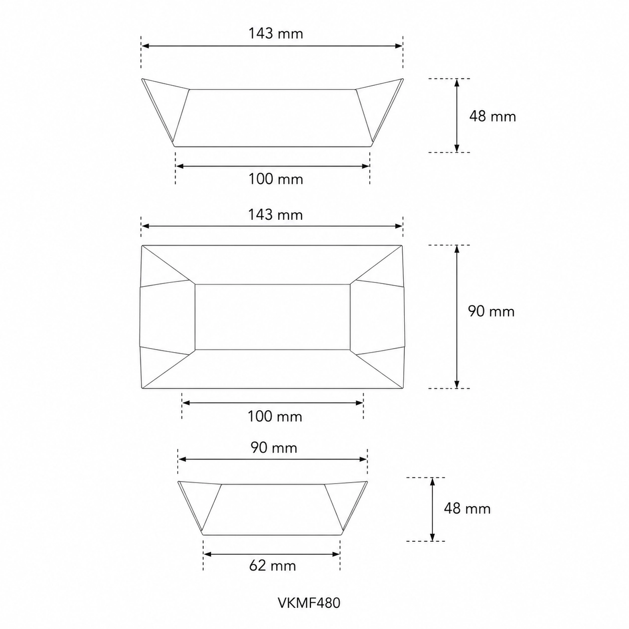 Vaschetta fritti 10x6,2x4,8cm 480g in cartoncino micro-ondulato - View3