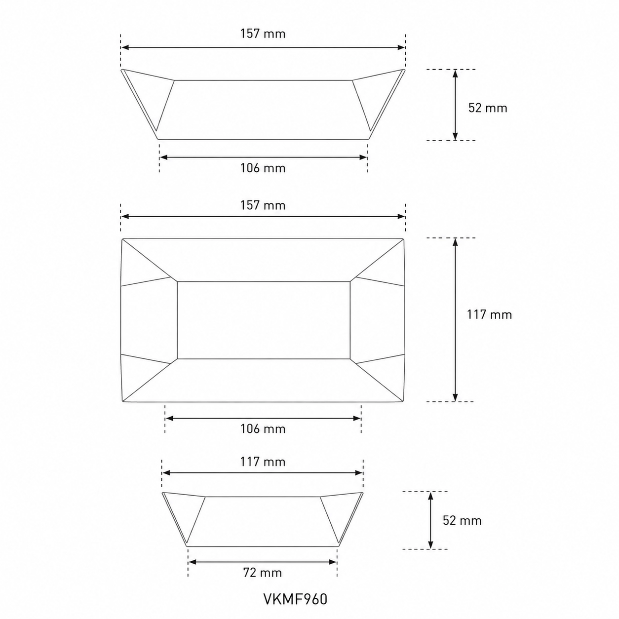 Vaschetta fritti 10,6x7,2x5,2cm 960g in cartoncino micro-ondulato - View3