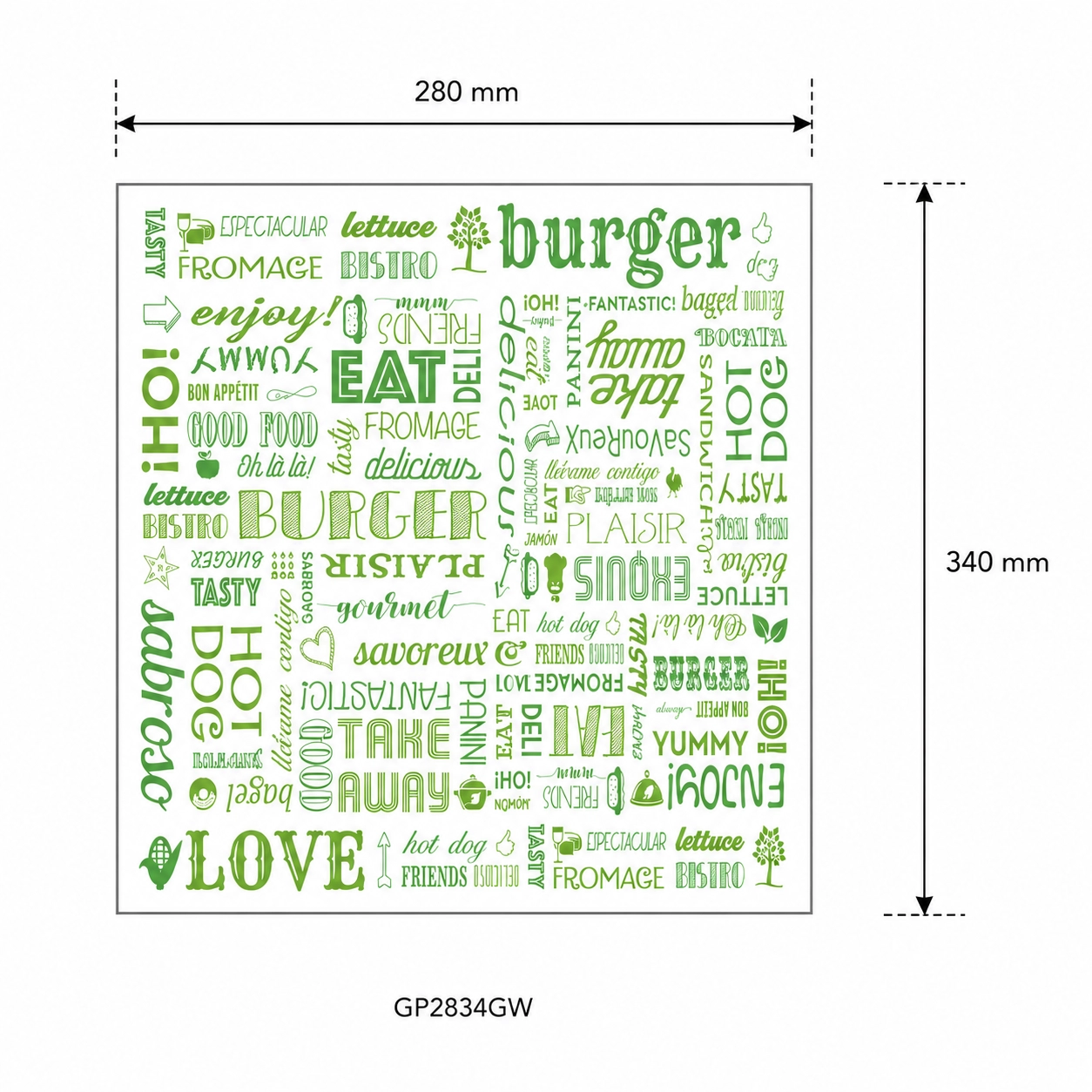 Carta antiunto compostabile 28x34 cm 'Green Word' - View2
