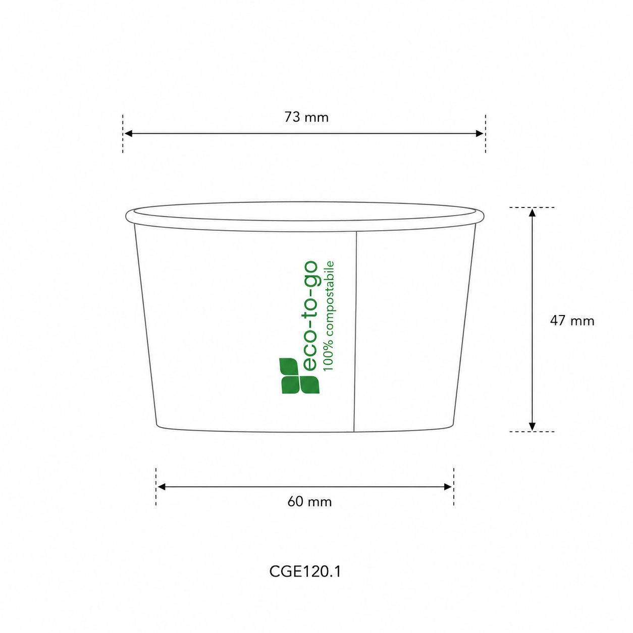 Coppette gelato Eco to go biodegradabili - 120cc  - View2