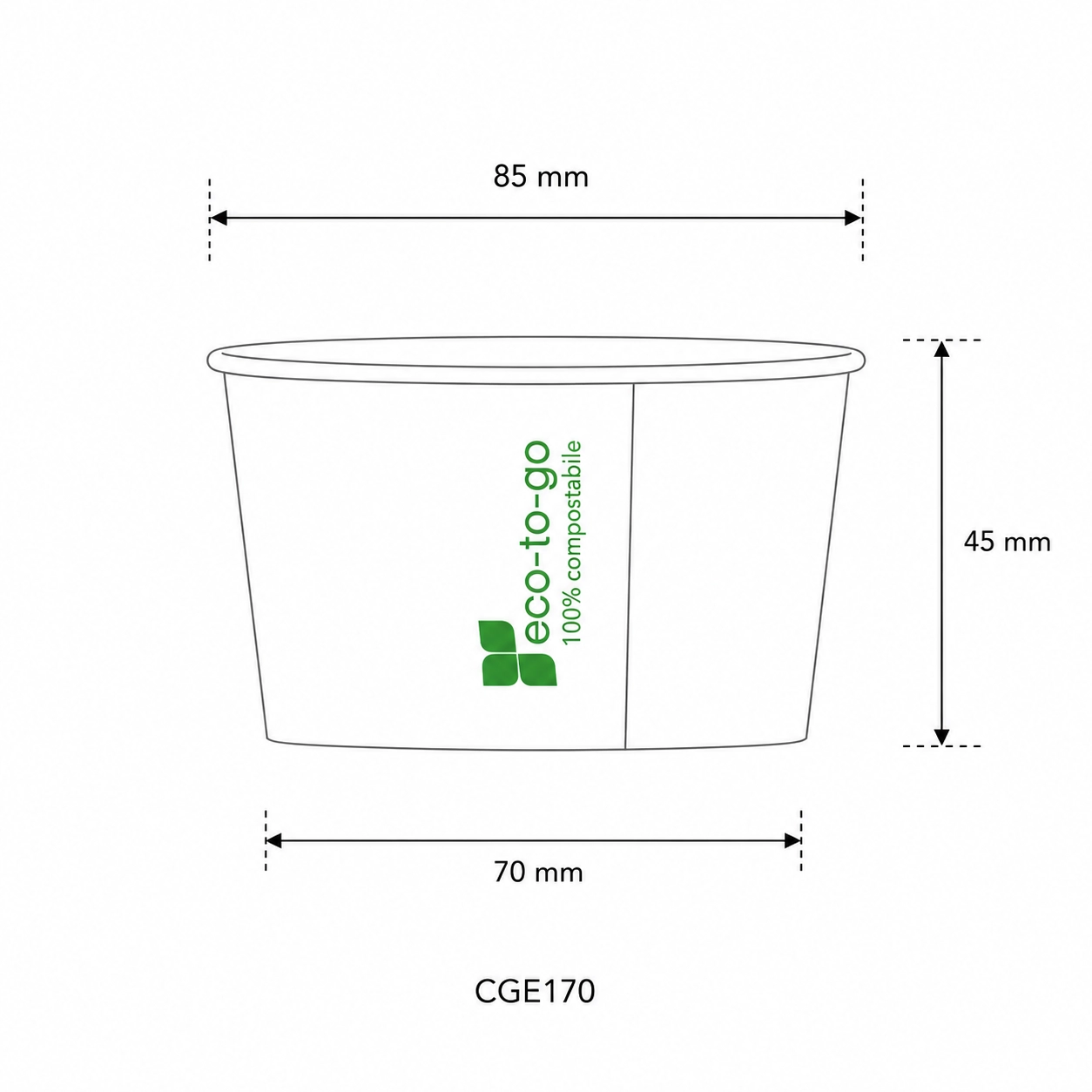 Coppette gelato Eco to go biodegradabili - 170cc  - View2