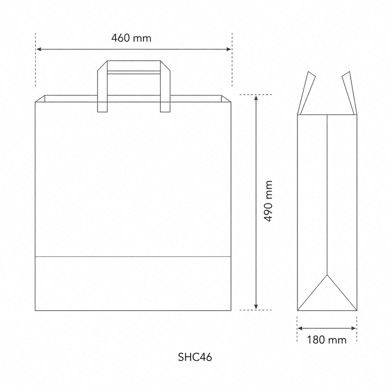 Shopper carta riciclata 46x18x49h cm - View1