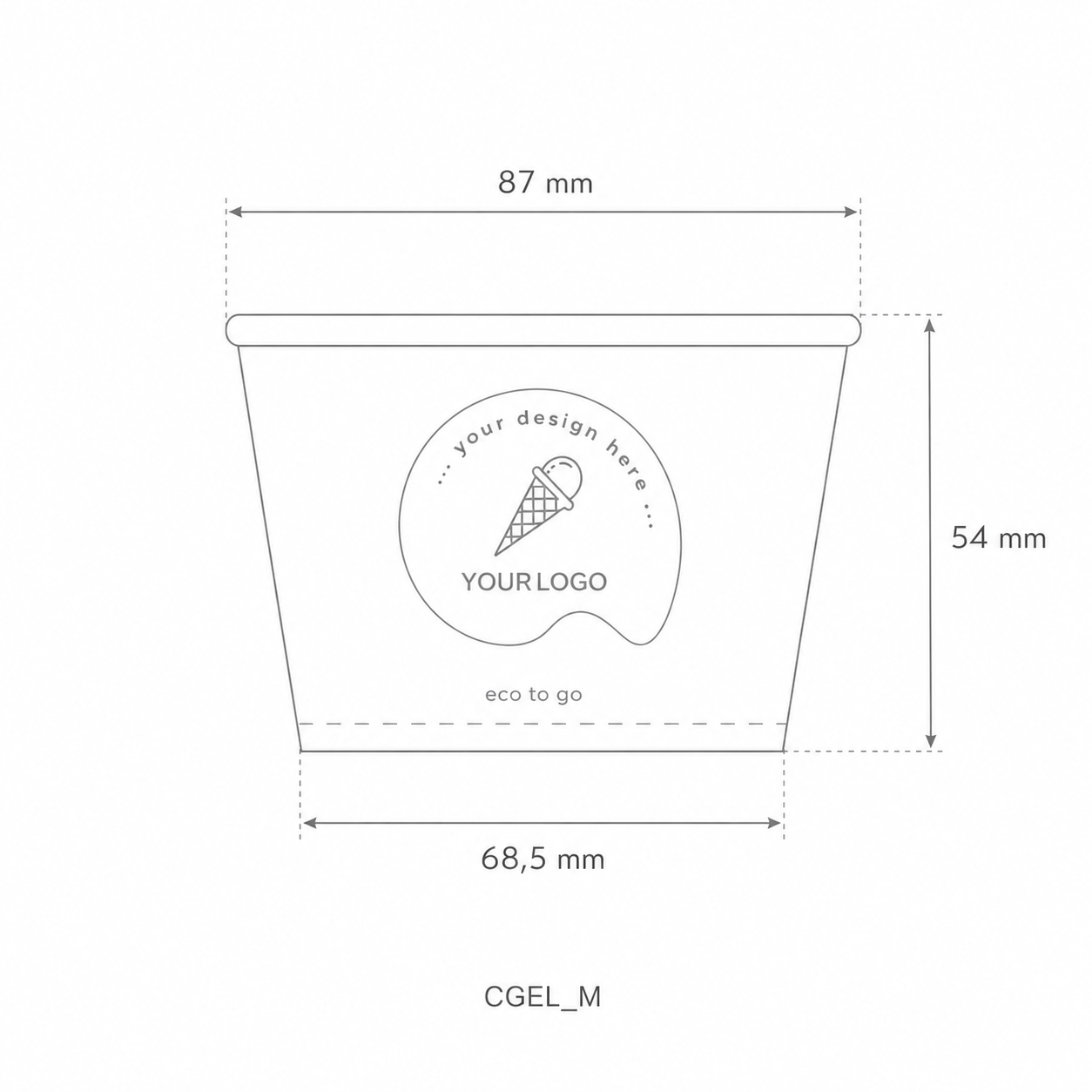 Coppette gelato personalizzate MEDIUM (6oz-180ml) - View2