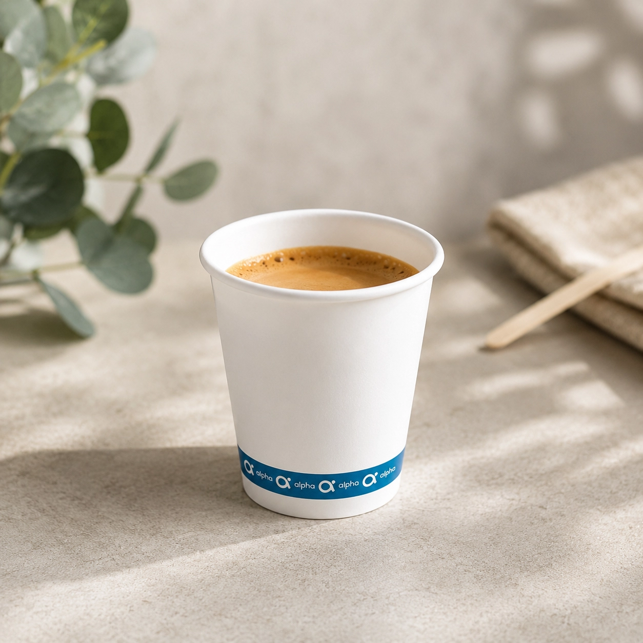 Bicchieri in cartoncino avana 80ml - 3oz  ALPHA - PROMO - View1