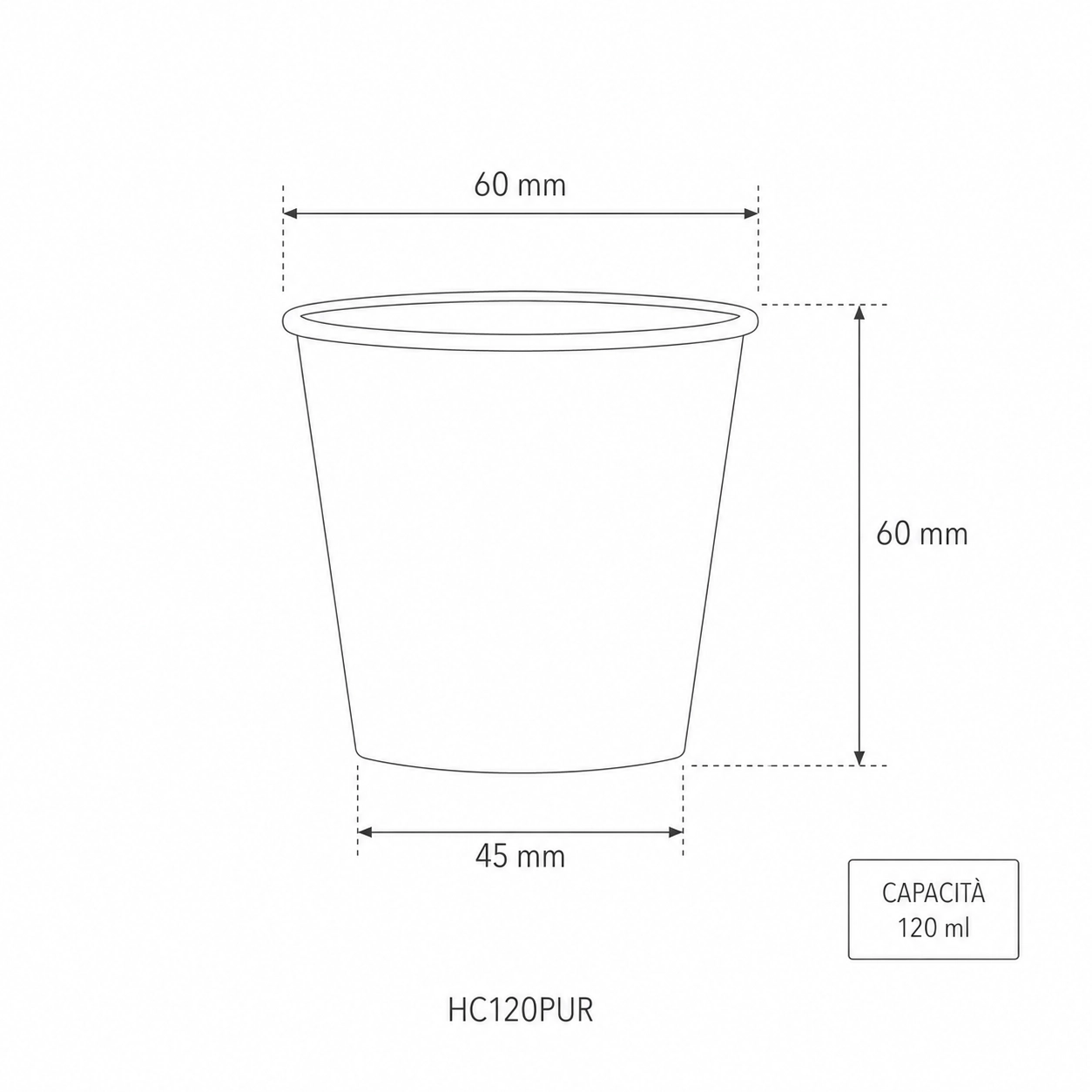 Bicchieri in cartoncino avana 120ml - Water based barrier - D62 - PROMO - View3