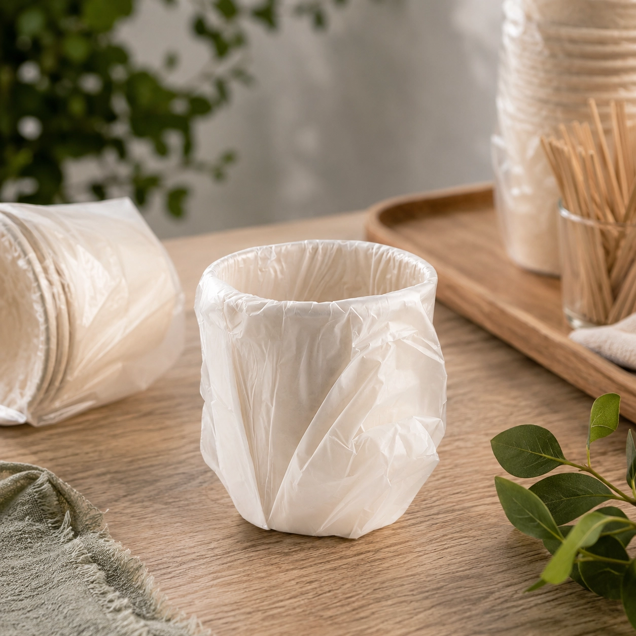 Bicchieri 200ml Bio/ Bamboo IMBUSTATO singolarmente - View1