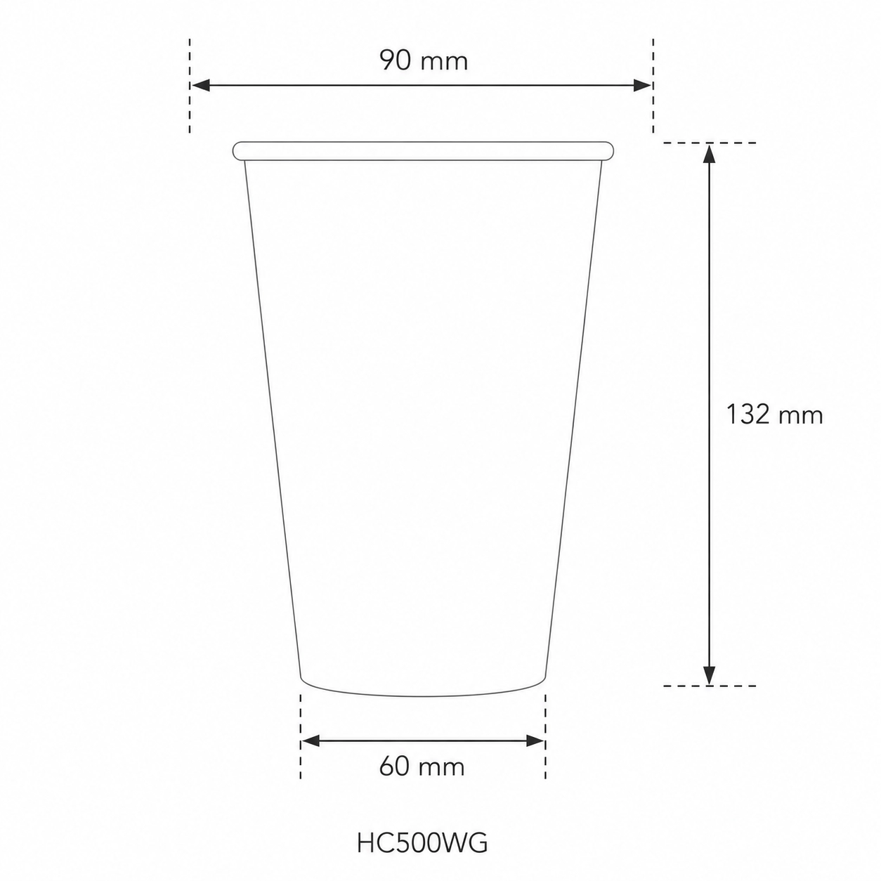 Bicchieri 500ml bianchi Water based barrier - D90 - PROMO - View4