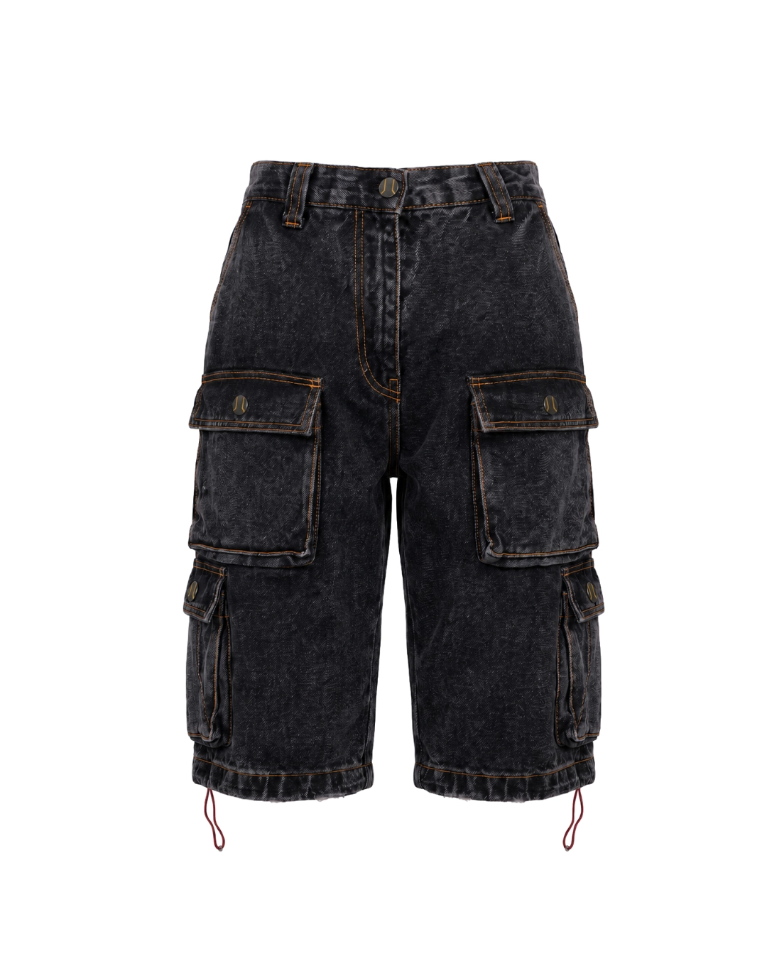 Utility Denim Cargo Shorts_Womens