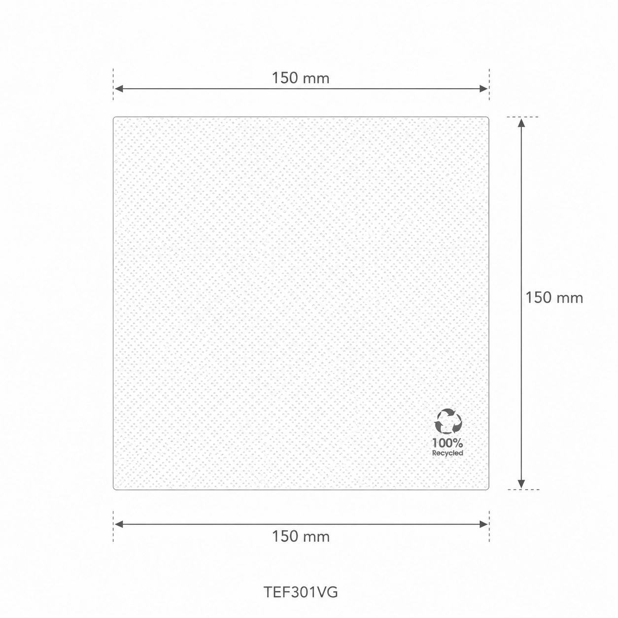 Tovagliolo MONOVELO 30X30 (15x15cm piegato) - ecofriendly  - PROMO - View1