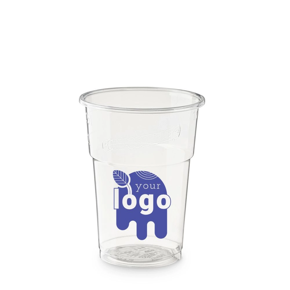 Bicchieri biodegradabili trasparenti personalizzati 250ml - D78 - Main view