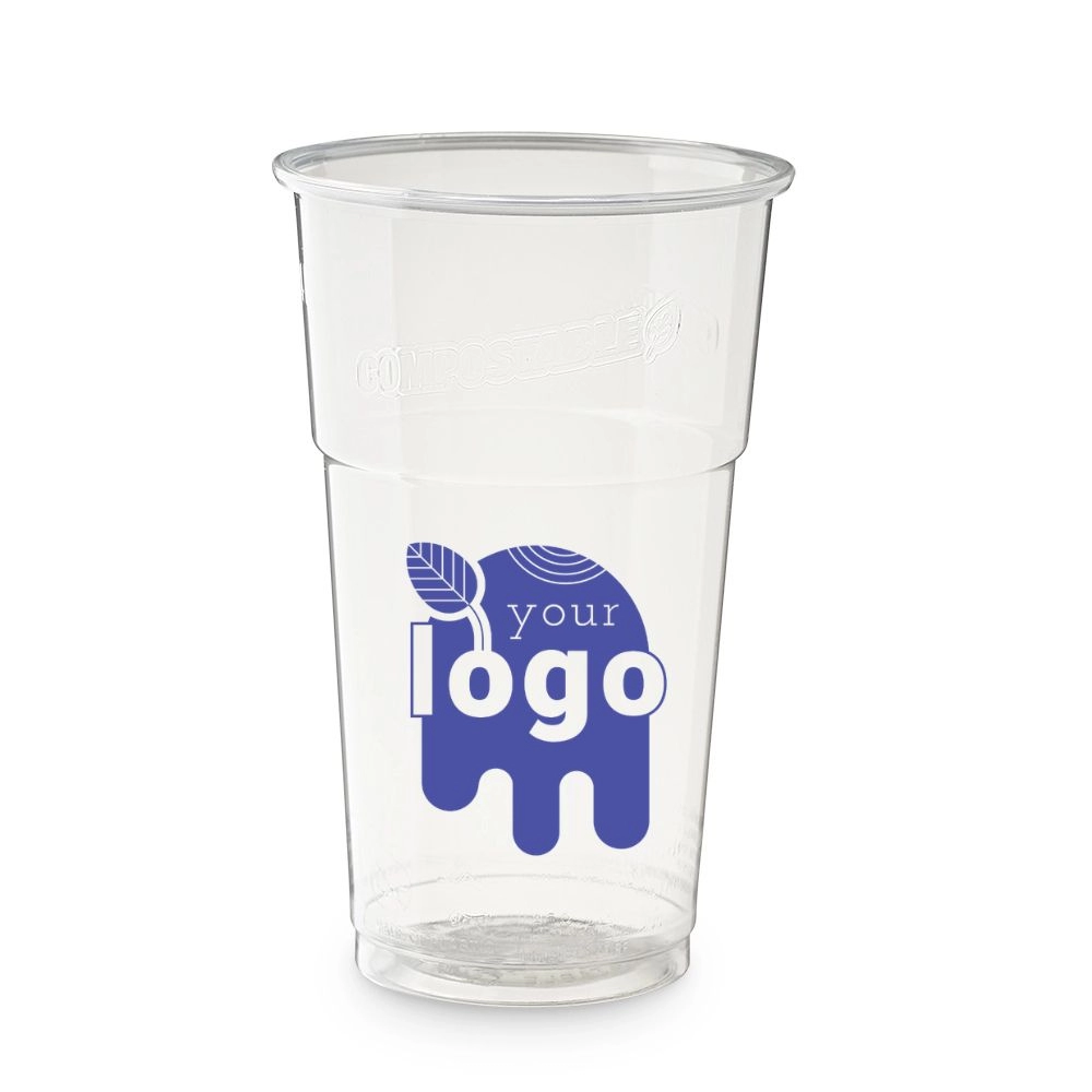 Bicchieri biodegradabili trasparenti personalizzati 400ml - D84 - Main view
